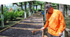 Steve Sims at coffee farm drying bed