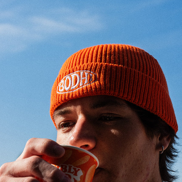 Orange Dock Beanie - Bodhi Leaf Coffee Traders